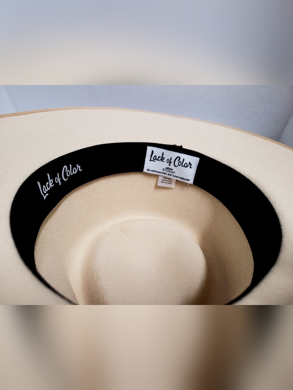 Lack Of Color 100% Australian Wool Rancher Hat Ivory Sz M - Picture 12 of 14